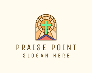 Sacred Church Stained Glass logo design