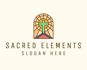 Sacred Church Stained Glass logo