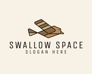Flying Sparrow Bird logo