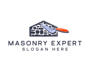 Trowel Stone Masonry logo design