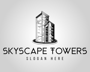 Skyscraper City Building Towers logo