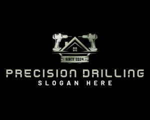 Drill House Construction logo design