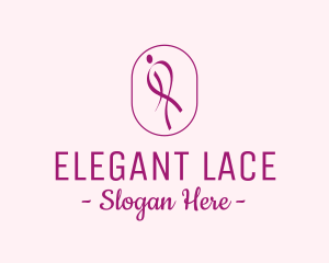 Feminine Ribbon Cosmetics logo design