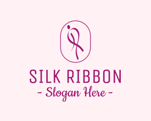 Feminine Ribbon Cosmetics logo design