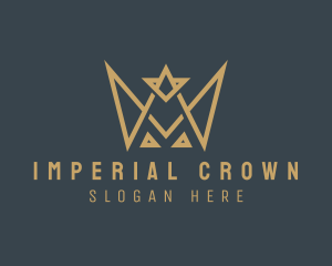Modern Royal Bird Crown logo