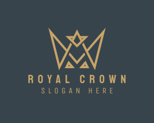 Modern Royal Bird Crown logo