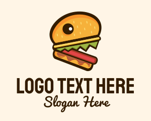 Hamburger - Hamburger Burger Monster logo design