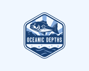 Fish Ocean Fishing logo design