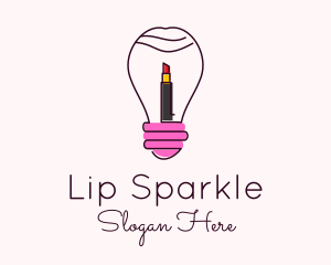 Light Bulb Lipstick  logo design