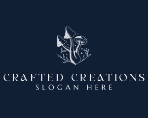 Mushroom Organic Natural Plant logo design