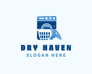 Laundromat Clothes Washing logo design