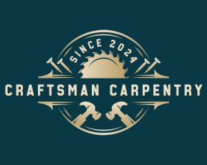 Woodwork Saw Carpentry logo design