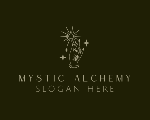 Fortune Teller Mystic Hand logo design