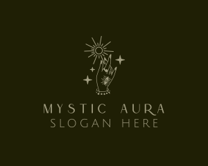 Fortune Teller Mystic Hand logo design