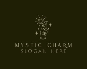 Fortune Teller Mystic Hand logo design