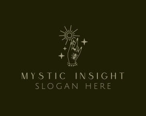 Fortune Teller Mystic Hand logo design