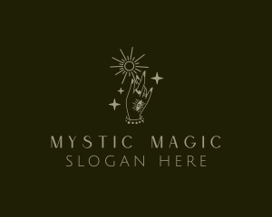 Fortune Teller Mystic Hand logo design