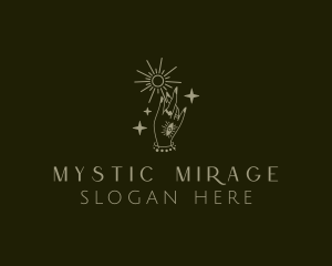 Fortune Teller Mystic Hand logo design