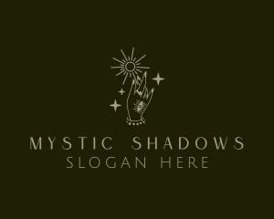 Fortune Teller Mystic Hand logo design