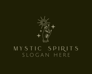 Fortune Teller Mystic Hand logo design