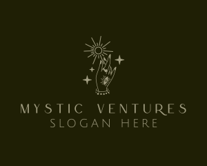 Fortune Teller Mystic Hand logo design