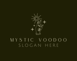 Fortune Teller Mystic Hand logo design