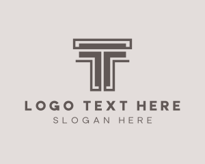 Construction Architect Letter T logo