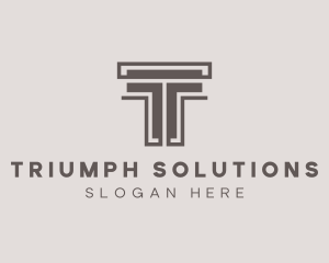 Construction Architect Letter T logo design