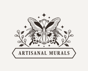 Mystical Butterfly Ornament logo design