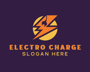 Charging Power Bolt logo design