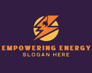 Charging Power Bolt logo design