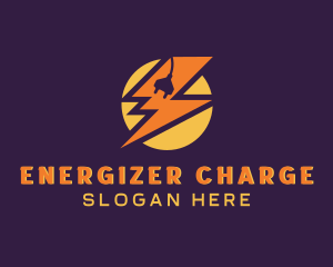 Charging Power Bolt logo design