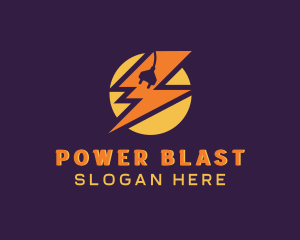 Charging Power Bolt logo design