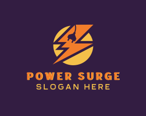 Charging Power Bolt logo design