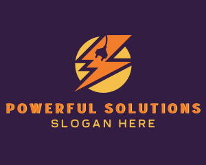 Charging Power Bolt logo design