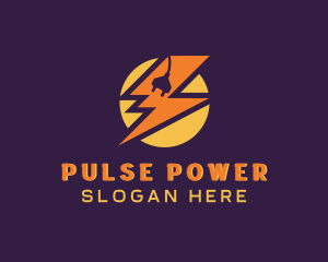 Charging Power Bolt logo design