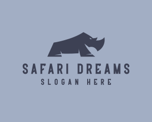 Wildlife Rhino Safari logo design