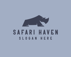 Wildlife Rhino Safari logo design