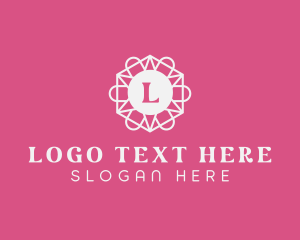 Geometric Floral Hexagon  logo