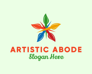 Brush Flower  logo