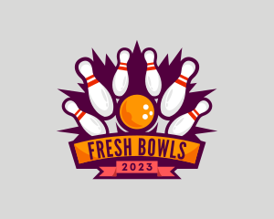 Bowling Championship Tournament logo design