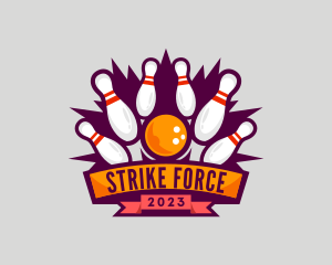 Bowling Championship Tournament logo design