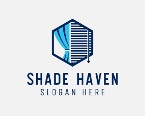 Window Curtain Blinds logo design