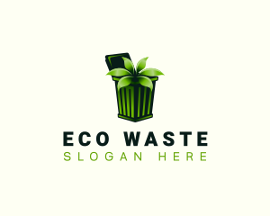 Garabage Bin Eco logo design