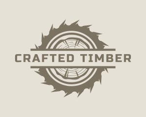 Carpentry Sawmill Log logo design