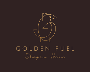 Elegant Golden Bird logo design