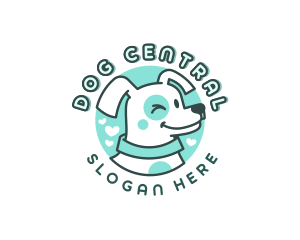 Cute Puppy Dog logo design