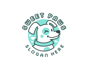 Cute Puppy Dog logo design