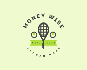 Tennis Racket Badge Logo