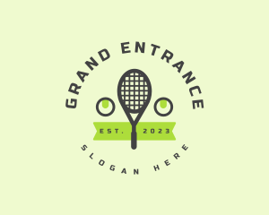 Tennis Racket Badge logo design